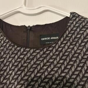 Giorgio Armani Women's Brown and Black Dress
